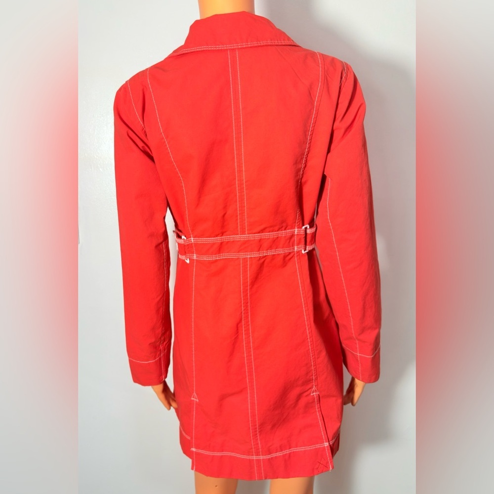 Women's Red Button-Up Coat‎ - Picture 3 of 9